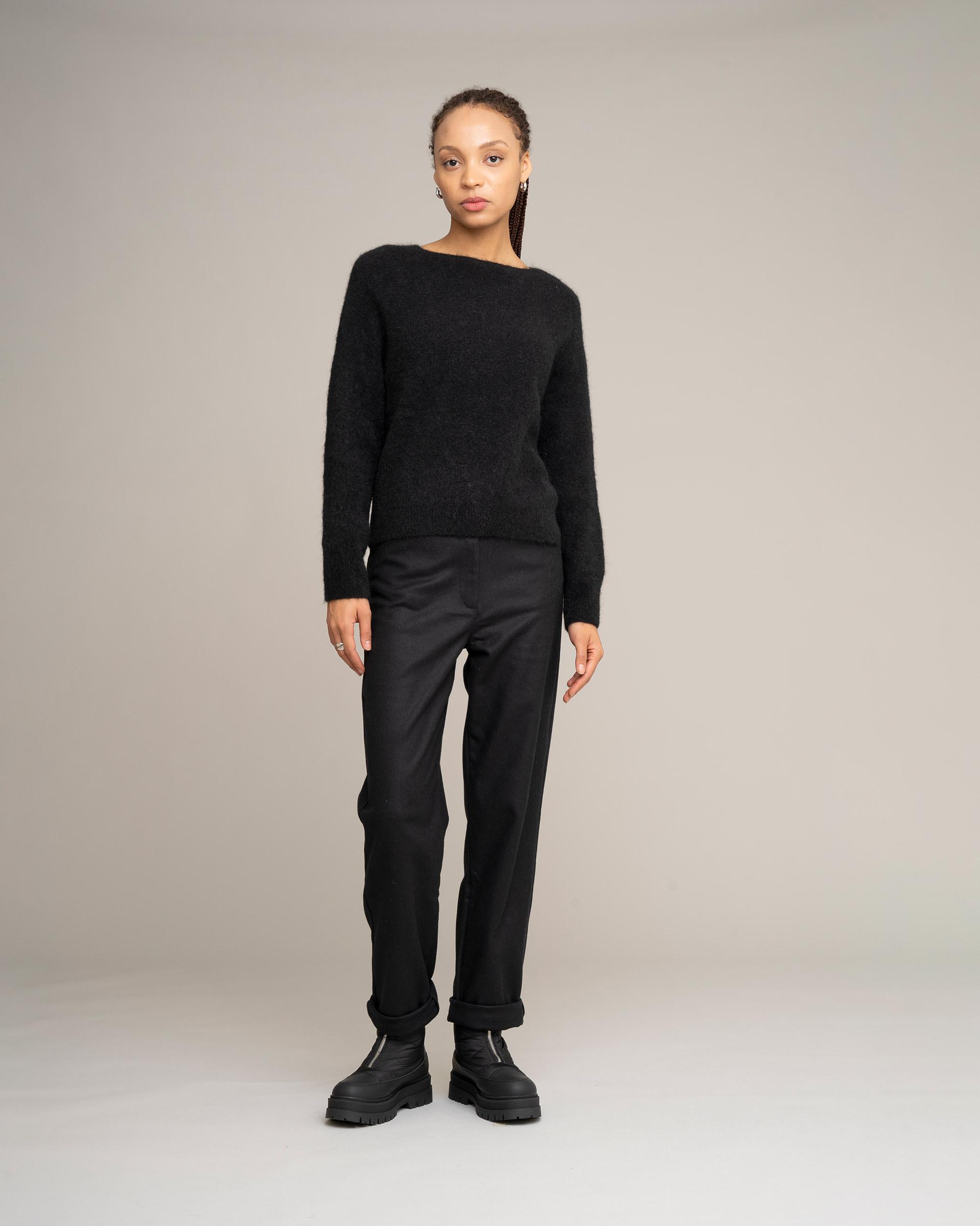 JOHNNYLOVE Alicia Sweater Black Damen Mohair Pullover schwarz